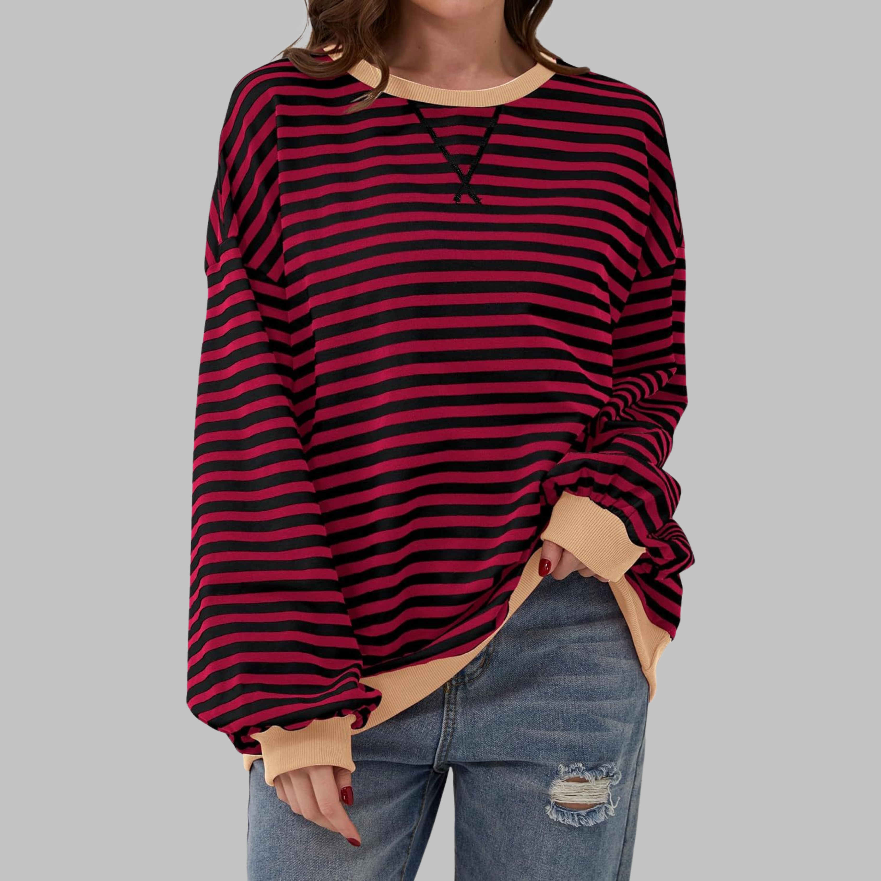 Vivienne™ | Gestreifter Damenpullover