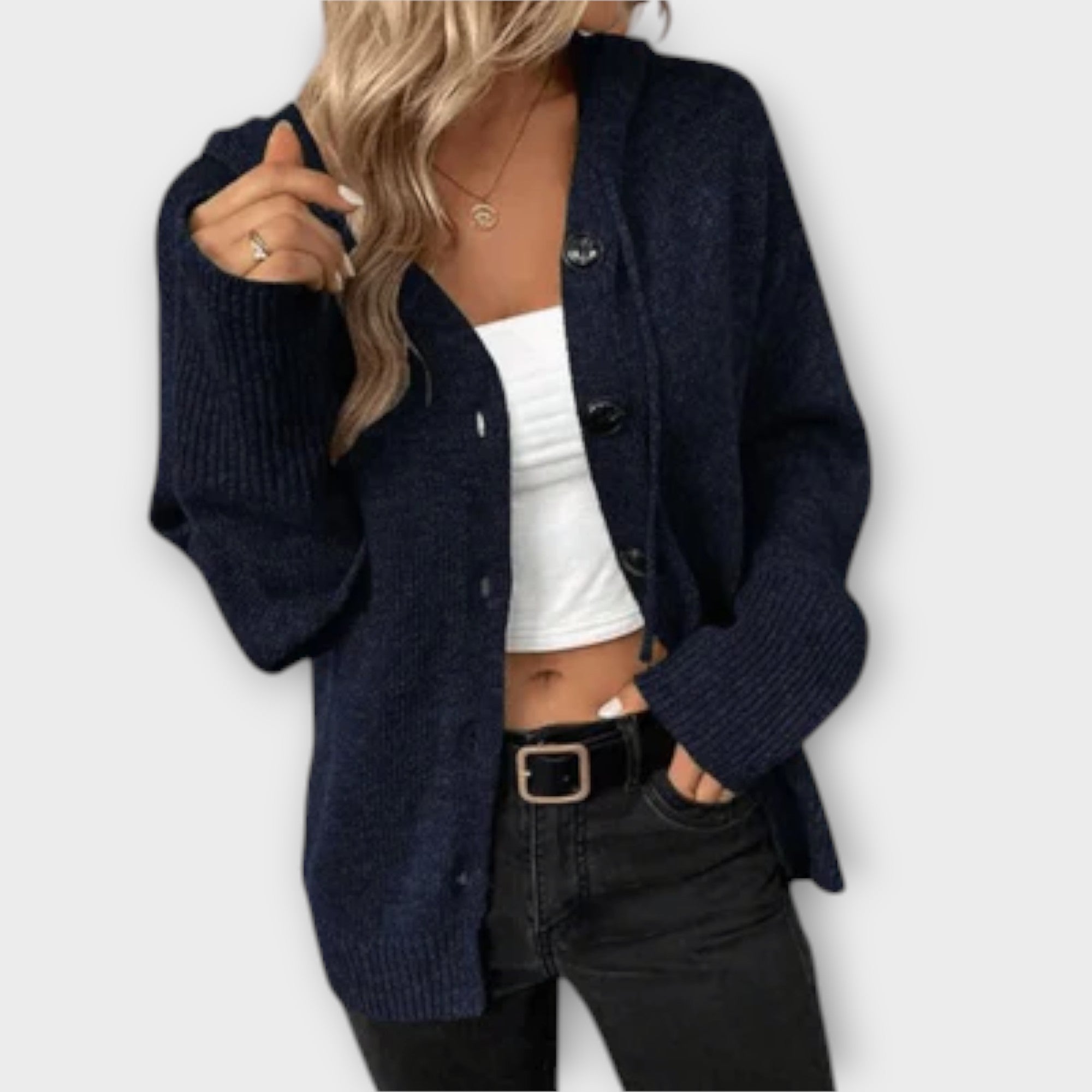 Brittan - Strickcardigan mit Knöpfe