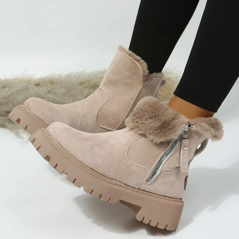 Alara | Gefütterte Winterstiefelette mit Reißverschluss