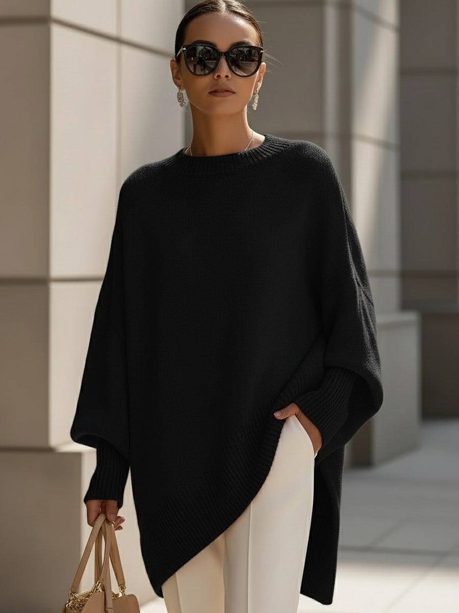 Phobe | Übergroßer Asymmetrischer Strickpullover
