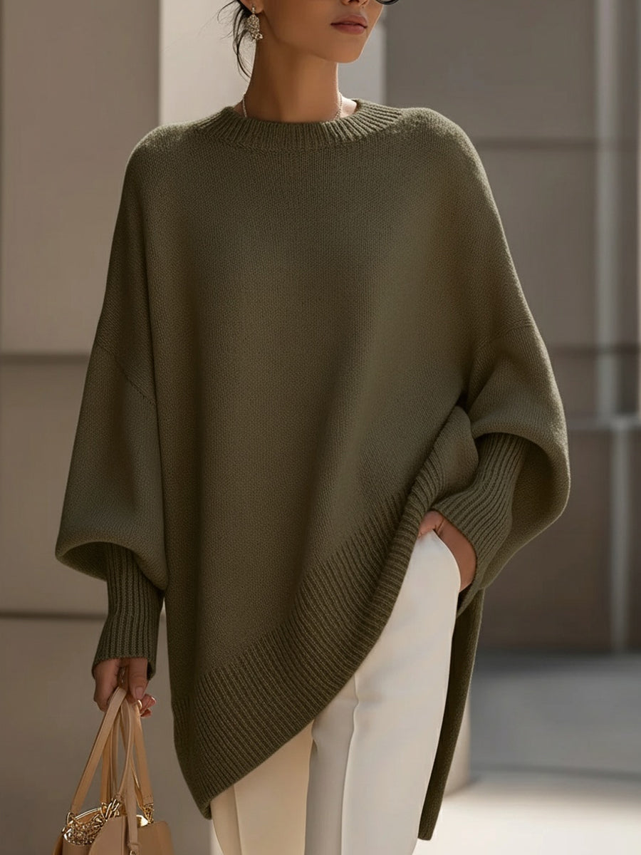 Phobe | Übergroßer Asymmetrischer Strickpullover