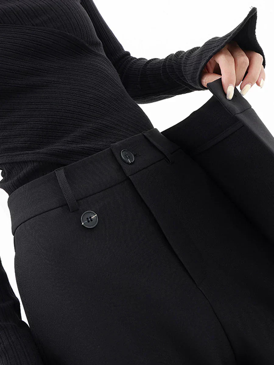 Leja - Schichtknopf-Hosen mit weitem Bein für Frauen