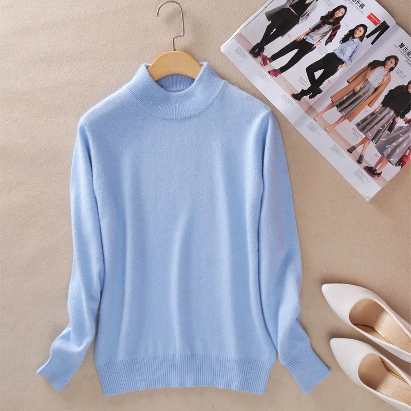 Claire | Klassischer Feinstrick-Rollkragenpullover