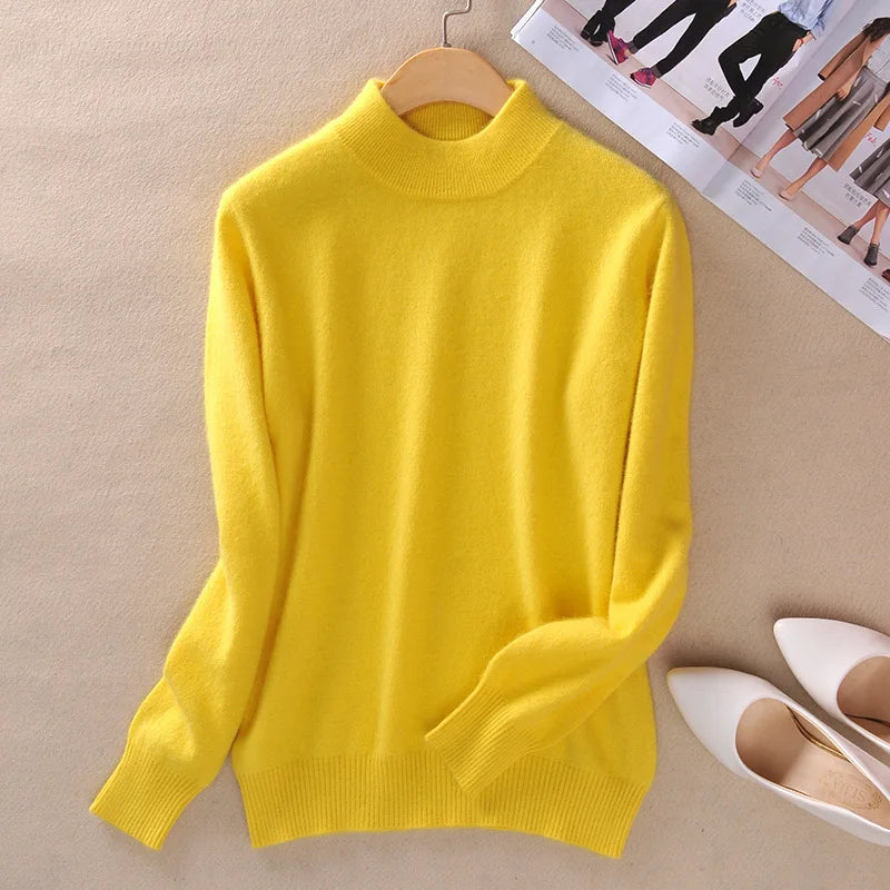 Claire | Klassischer Feinstrick-Rollkragenpullover