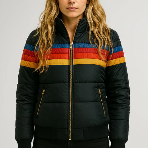 Lyora | Steppjacke im Retro-Stil mit Kapuze