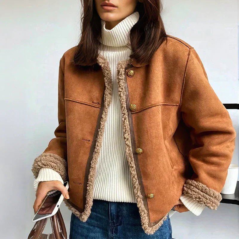Clarissa | Gefütterte Winterjacke mit Teddy-Innenfutter