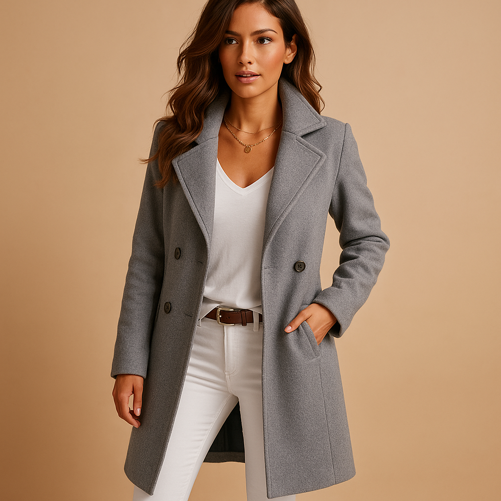 Monica | Eleganter Wollmantel für Damen