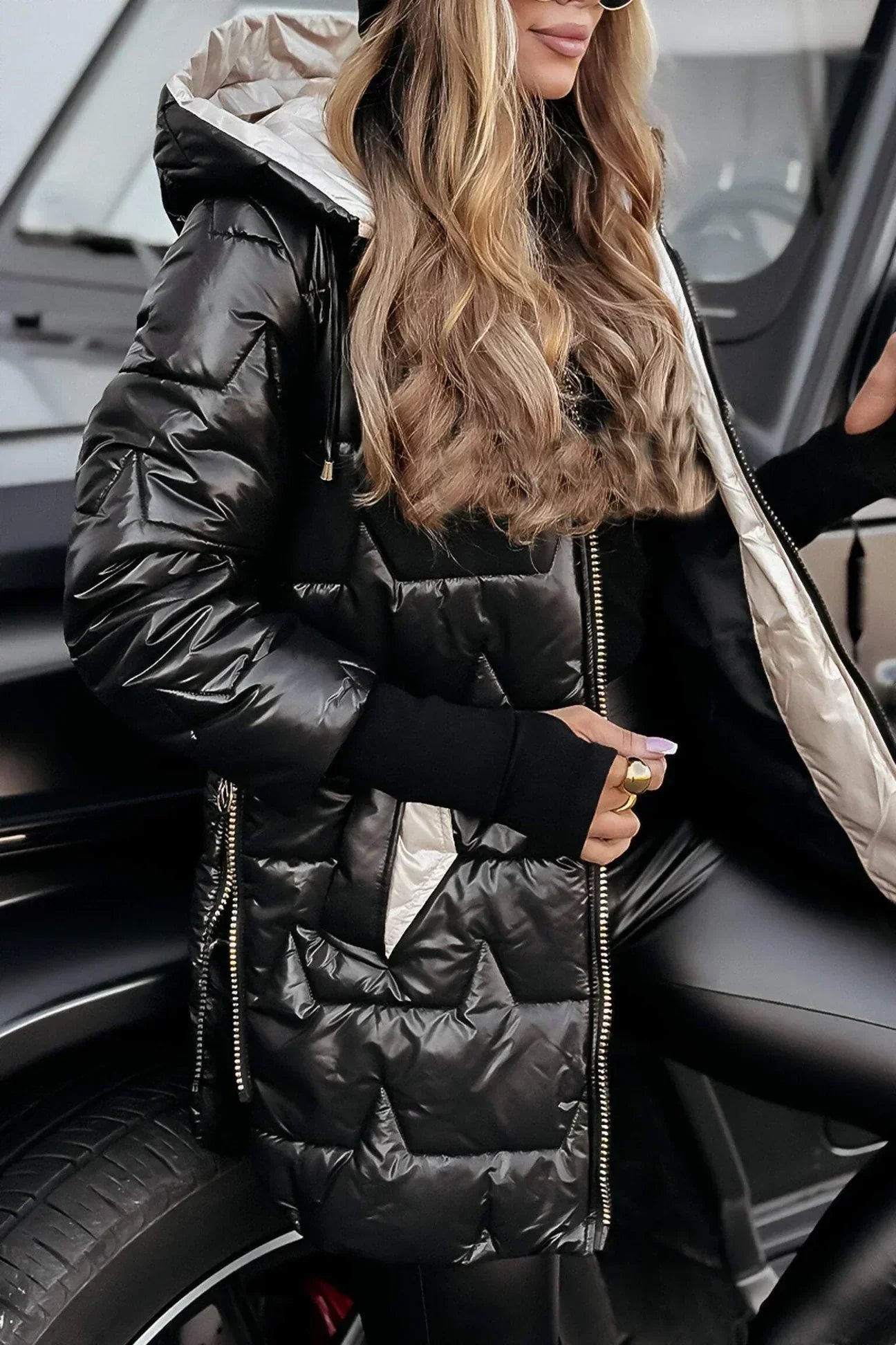 Savrani | Elegante Winterjacke mit Glanzfinish