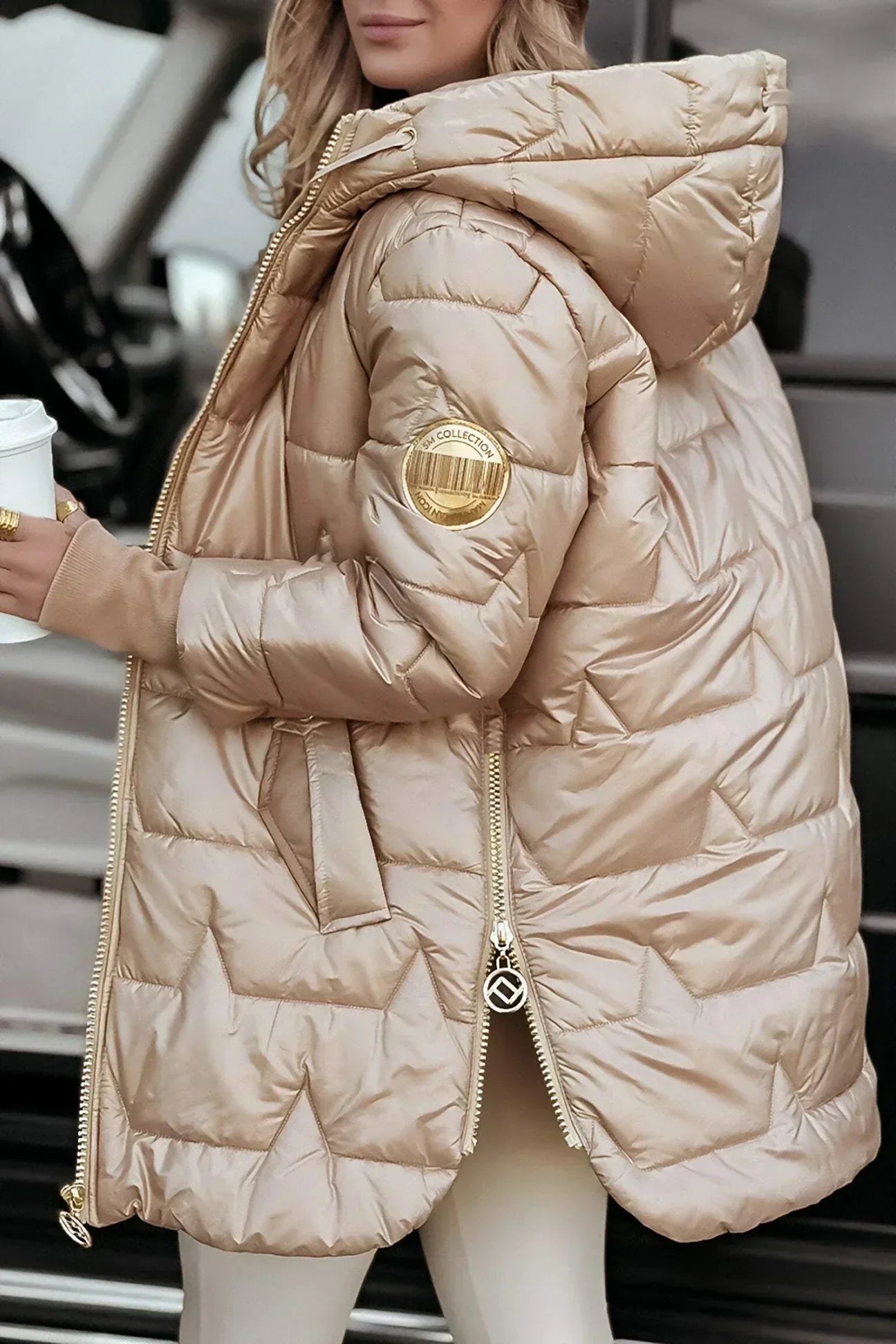 Savrani | Elegante Winterjacke mit Glanzfinish