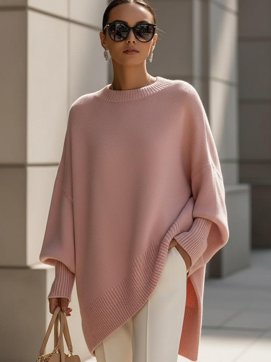 Phobe | Übergroßer Asymmetrischer Strickpullover