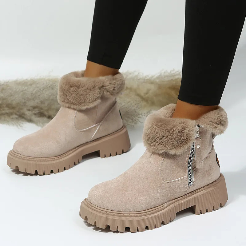 Alara | Gefütterte Winterstiefelette mit Reißverschluss