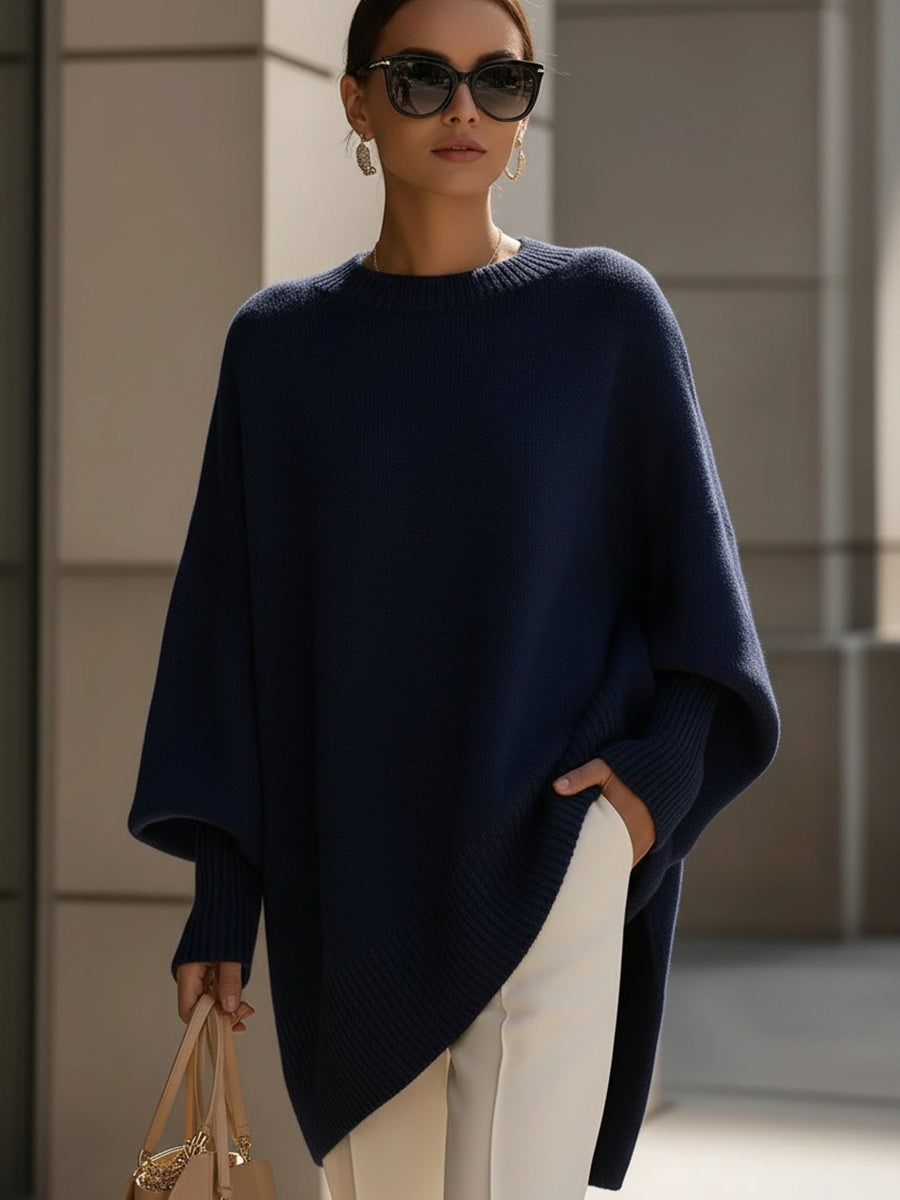 Phobe | Übergroßer Asymmetrischer Strickpullover