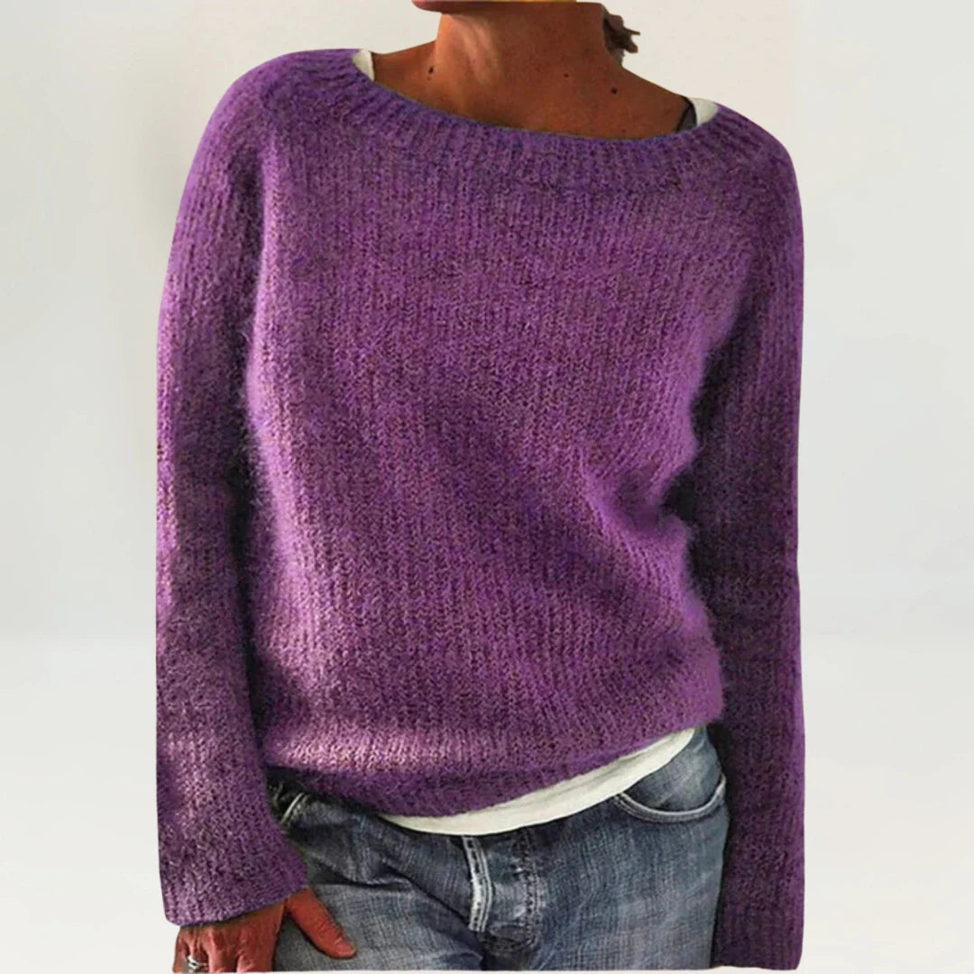 LAURA | GEMÜTLICHER PULLOVER PURPUR