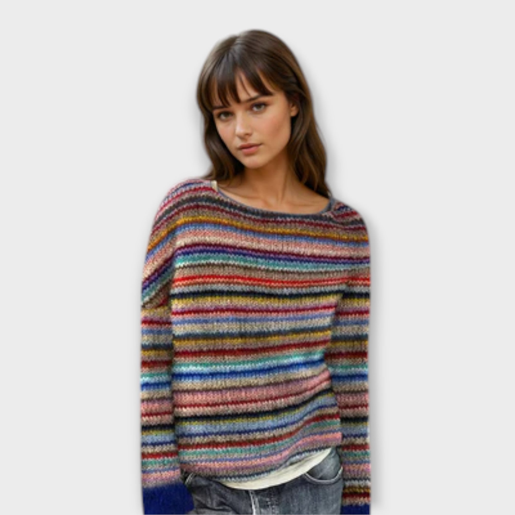 Aurora - Lässiger & kuscheliger gestreifter Pullover