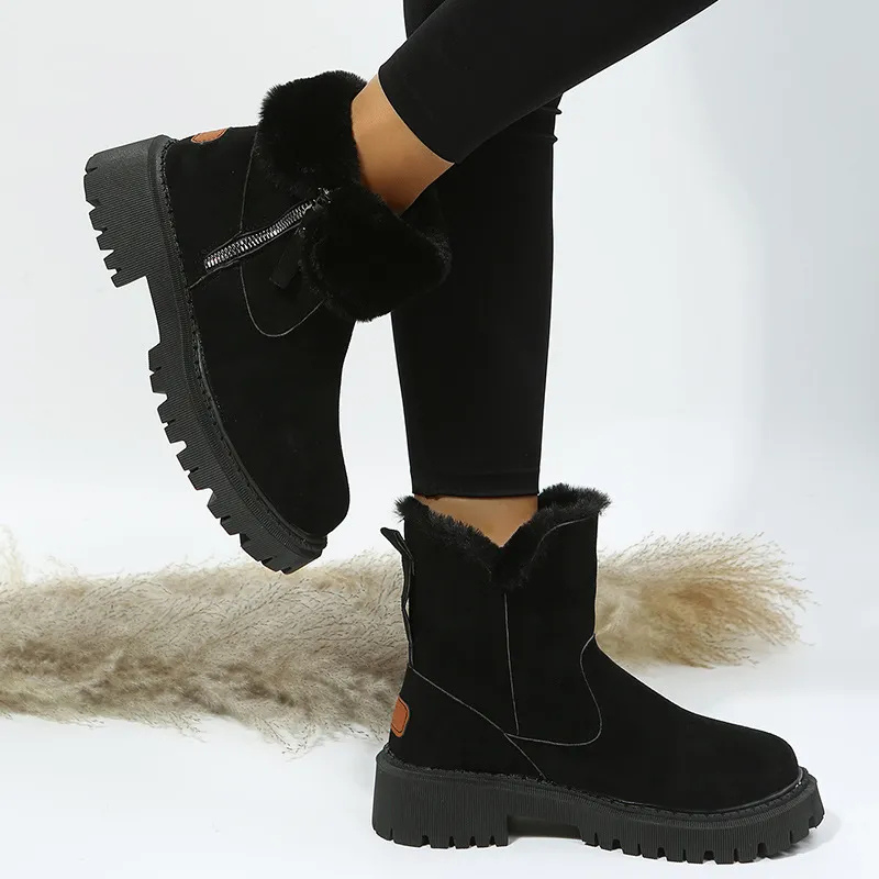 Alara | Gefütterte Winterstiefelette mit Reißverschluss