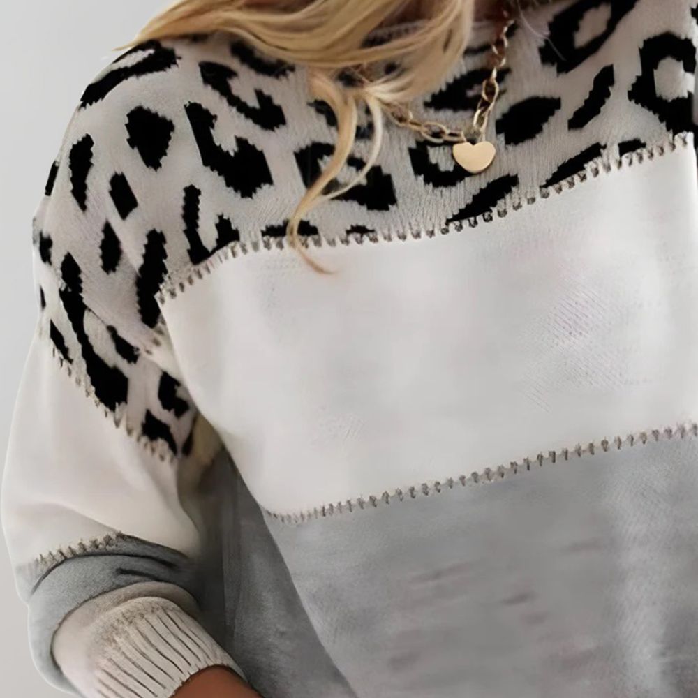 Seraphina | Eleganter Feinstrickpullover mit Animal-Details
