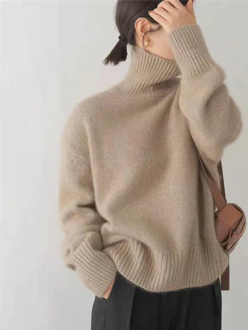 Anna | Luxuriöser Kaschmir Rollkragenpullover