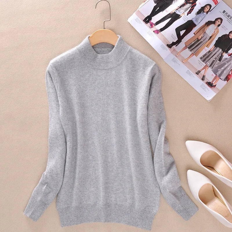 Claire | Klassischer Feinstrick-Rollkragenpullover