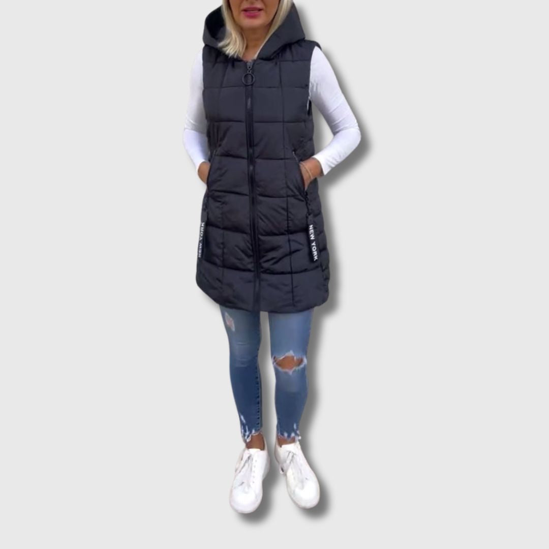 Claudia | Steppweste mit Kapuze