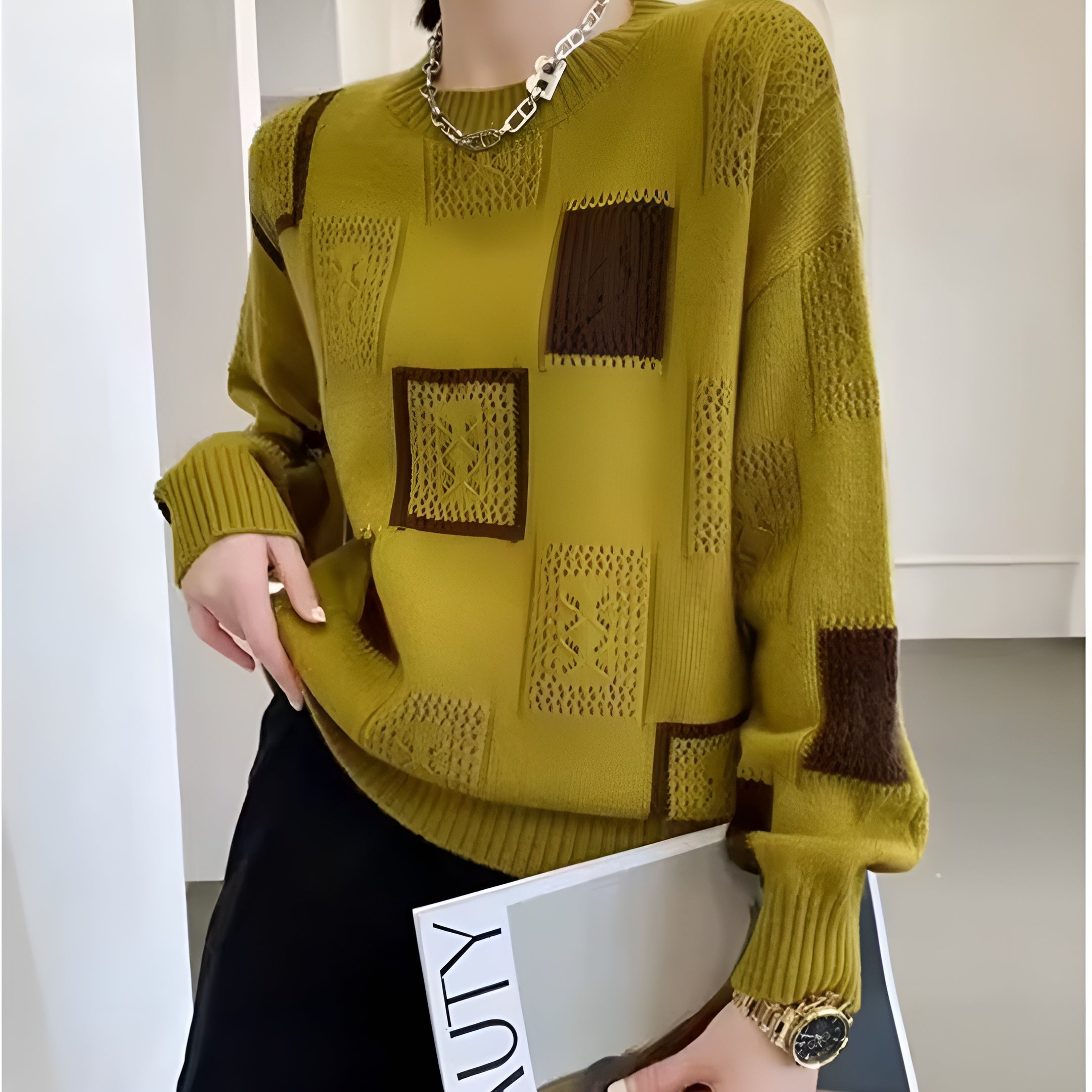 Claudine™ | Strickpullover mit geometrischem Muster