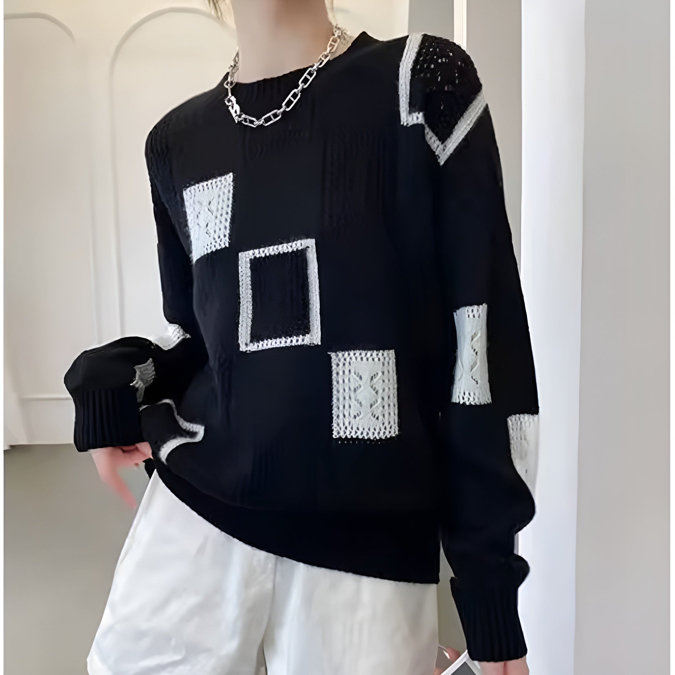 Claudine™ | Strickpullover mit geometrischem Muster