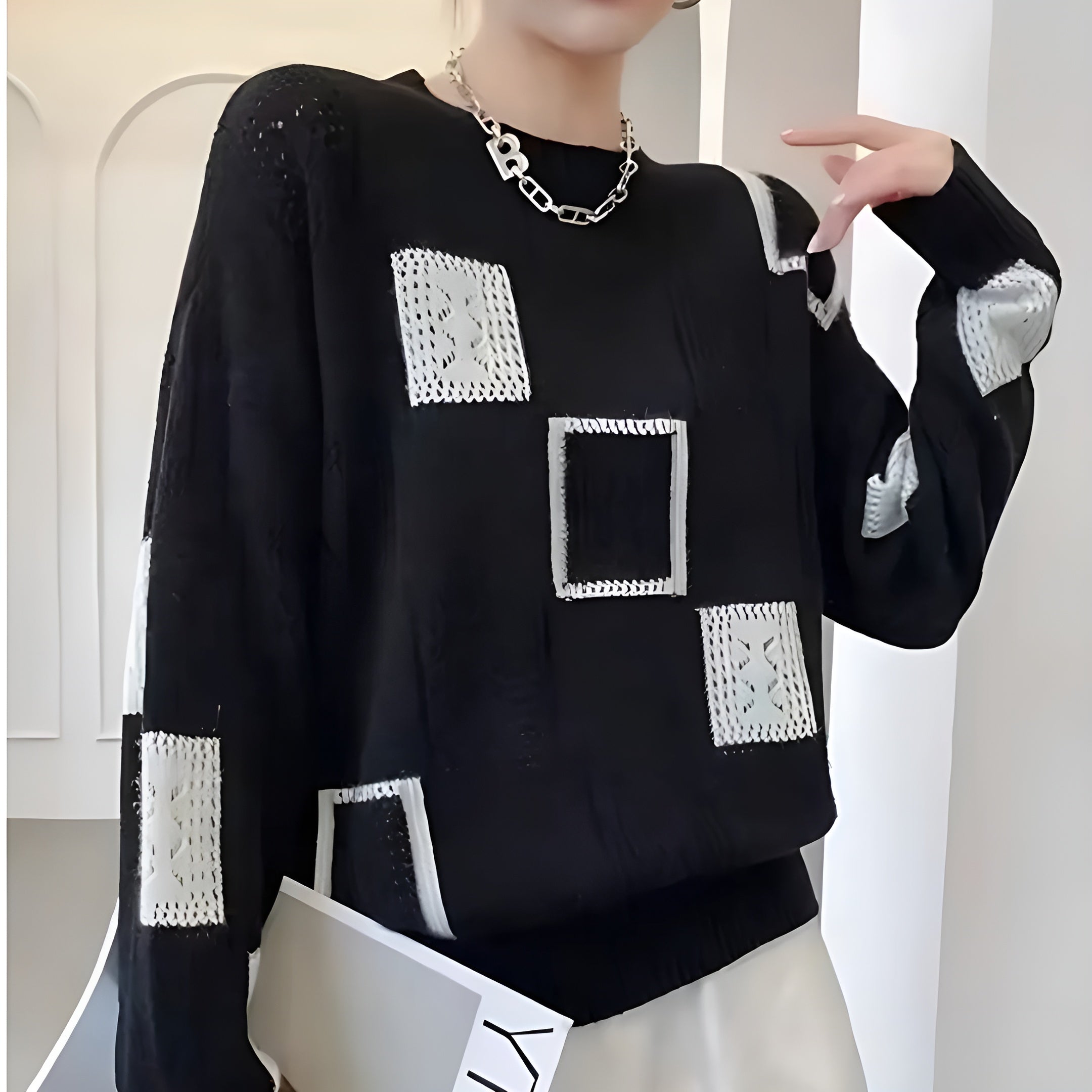 Claudine™ | Strickpullover mit geometrischem Muster