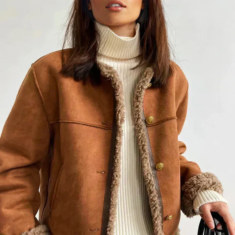 Clarissa | Gefütterte Winterjacke mit Teddy-Innenfutter