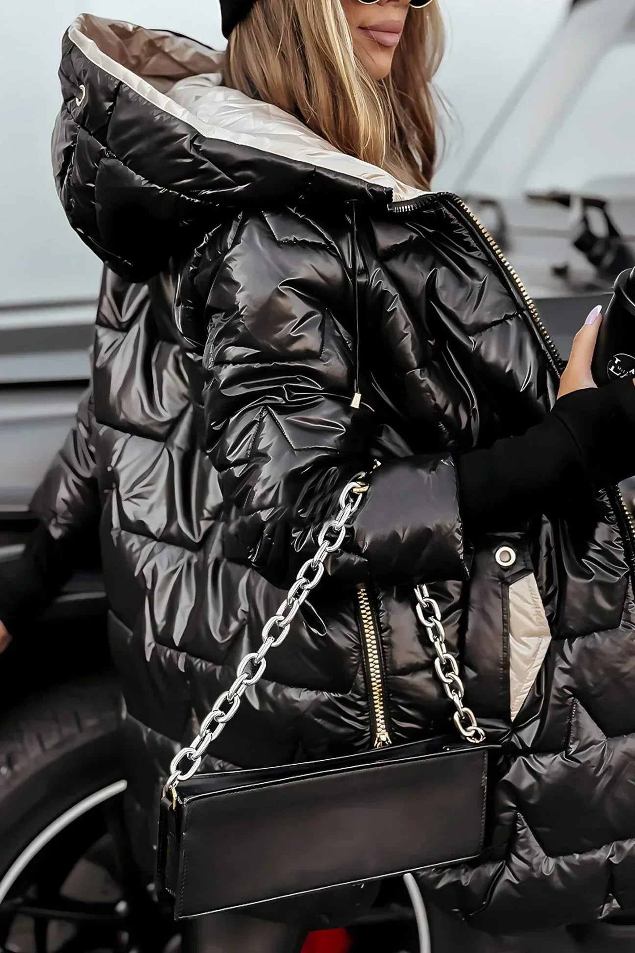 Savrani | Elegante Winterjacke mit Glanzfinish